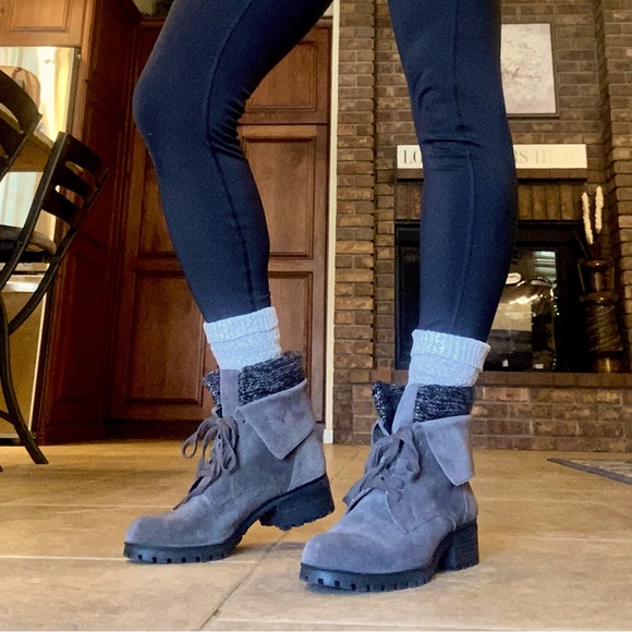 Lucky Brand Suede Lace-up Booties size 8 - Picture 2 of 11